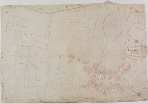 Pagney, section C, le Village, feuille 2.