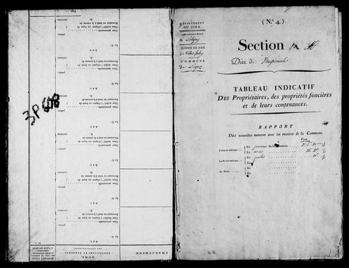Etat de sections, s.d. [1815].