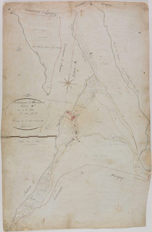 Pannessières, section B, la Côte, feuille unique.
