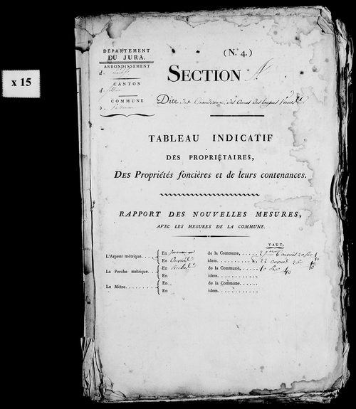 Etat de sections. s.d [ début XIXe].