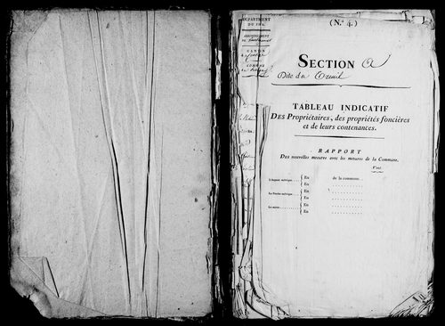 Etat de sections.