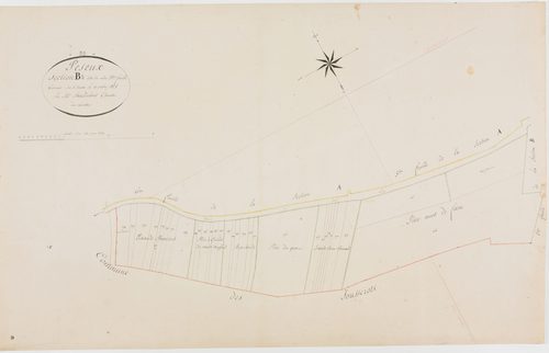 Peseux, section B, Midi, feuille 3.géomètre : Sauldubois