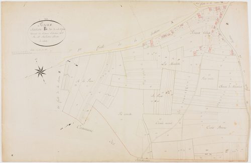 Peseux, section B, Midi, feuille 2.géomètre : Sauldubois