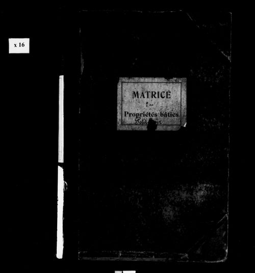 Matrice des propriétés bâties.
