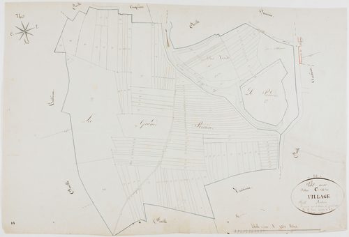 Petit-Noir, section C, le Village, feuille 4.géomètre : Parent