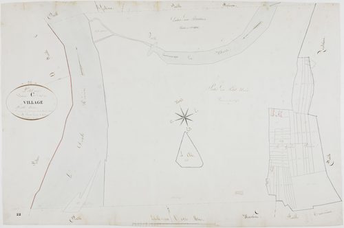 Petit-Noir, section C, le Village, feuille 8.géomètre : Parent