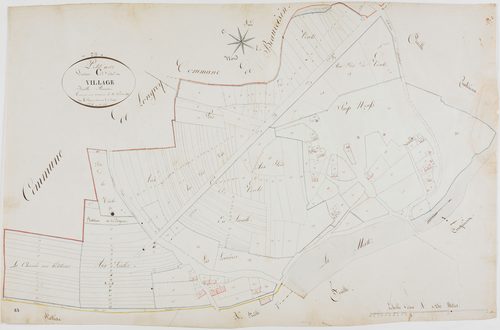 Petit-Noir, section C, le Village, feuille 1.géomètre : Parent