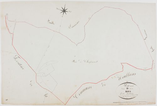 Petit-Noir, section D, les Bois, feuille 4.géomètre : Parent