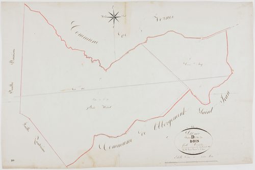 Petit-Noir, section D, les Bois, feuille 3.géomètre : Parent