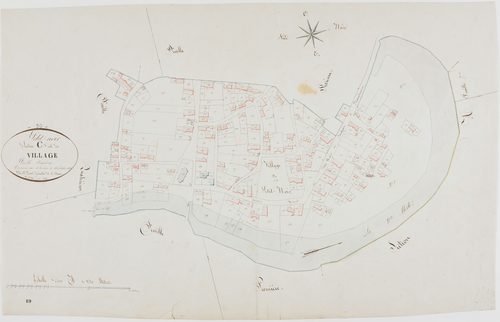Petit-Noir, section C, le Village, feuille 5.géomètre : Parent