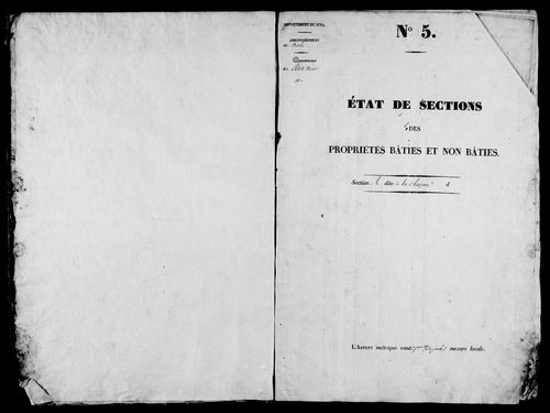 Etat de sections.