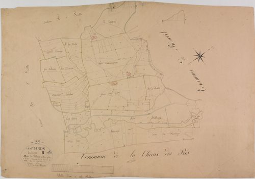 Piards (Les), section B, le Village, feuille 1.