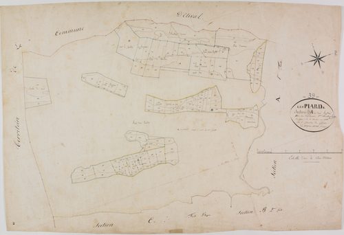 Piards (Les), section A, les Prés derniers, feuille 2.