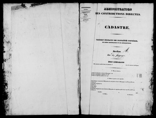 Etat de sections.