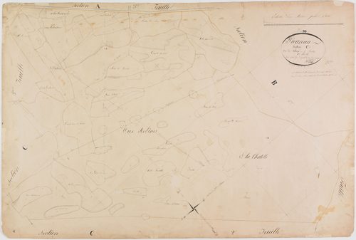 Picarreau, section C, le Village, feuille 1.géomètre : F. Chaunet aîné