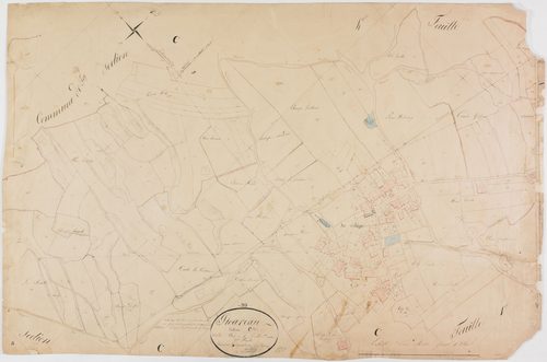 Picarreau, section C, le Village, feuille 3.géomètre : Berthet