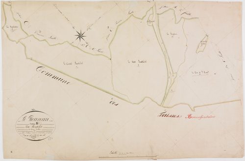 Picarreau, section B, Fuatelet, feuille 2.géomètre : F. Chaunet aîné