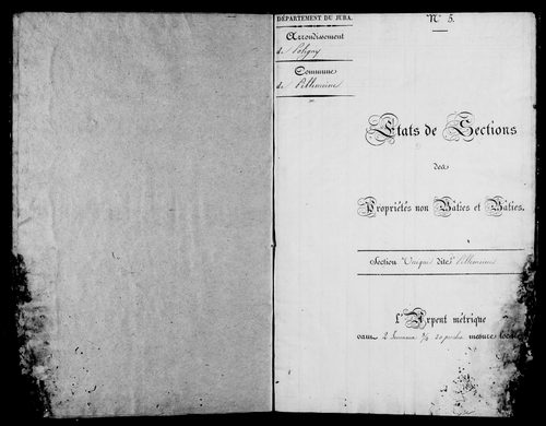 Etat de sections.
