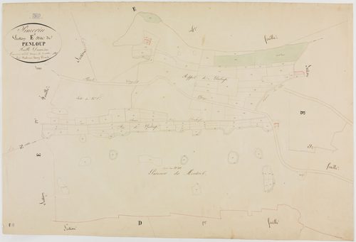 Pimorin, section E, Penloup, feuille 2.géomètre : Duchesne Henry