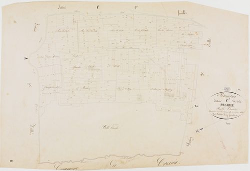 Pimorin, section C, la Prairie, feuille 3.géomètre : Duchesne Henry