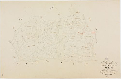 Pimorin, section B, le Village, feuille 2.géomètre : Duchesne Henry