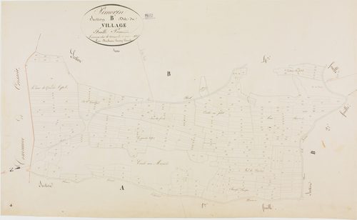 Pimorin, section B, le Village, feuille 1.géomètre : Duchesne Henry
