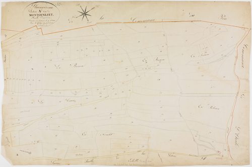 Plainoiseau, section A, Montgenezet, feuille 5géomètre : Godefin