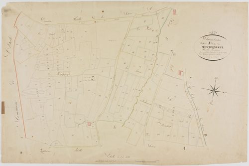Plainoiseau, section A, Montgenezet, feuille 3.géomètre : Godefin