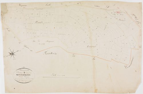 Plainoiseau, section A, Montgenezet, feuille 6.géomètre : Godefin