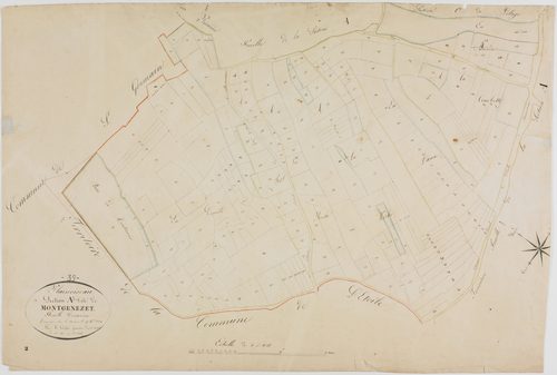 Plainoiseau, section A, Montgenezet, feuille 2.géomètre : Godefin