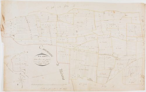 Plaisia, section A, le Villlage, feuille 2.géomètre : Billet