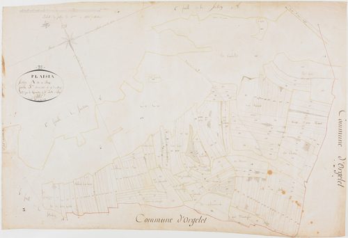Plaisia, section A, le VIllage, feuille 3.géomètre : Billei
