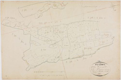 Plaisia, section C, Ecrilles, feuille 5.géomètre : Billet