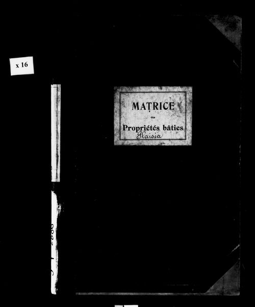 Matrice des propriétés bâties.