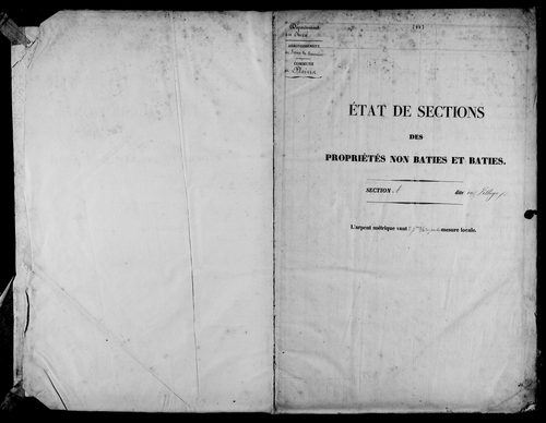 Etat de sections.