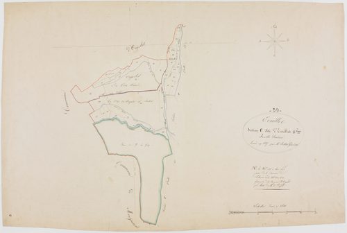 Plaisia, section C, Ecrilles, feuille 6.géomètre : Billet