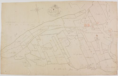 Planches (Les), section B, Montliboz, feuille 1.