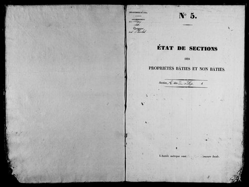 Etat de sections, s.d. [1827].