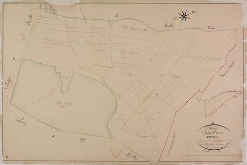 Plasne, section B, les Roujus, feuille 1.