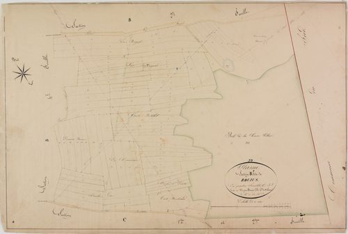 Plasne, section B, les Roujus, feuille 3.