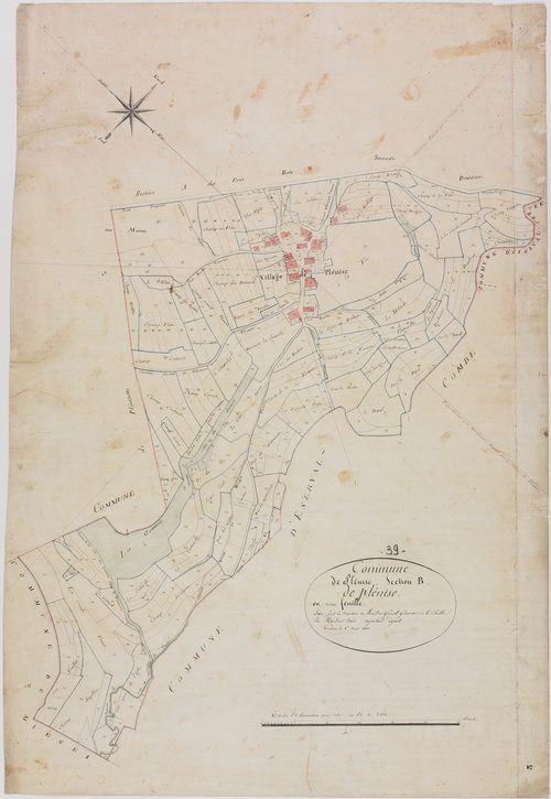 Plénise, section B, feuille 1.