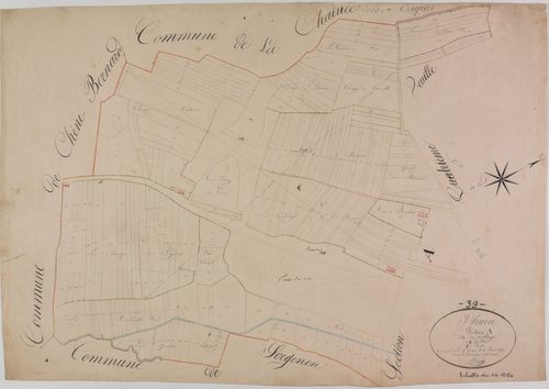 Pleure, section A, le Village, feuille 3.