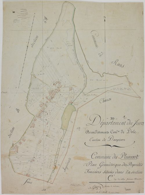 Plumont, section C, le Village, feuille 1.