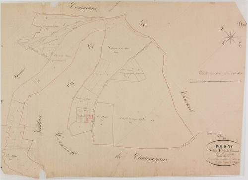 Poligny, section F, Grimont, feuille 1.