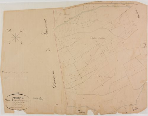 Poligny, section J, Sept Fontaines, feuille 1.