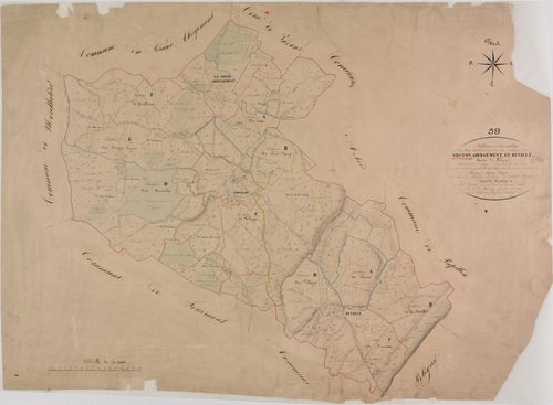 Grozon, Abergement et Buvilly, tableau d'assemblage. -Date : 1834.