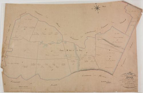 Poligny, tableau d'assemblage, section E, la Forêt.