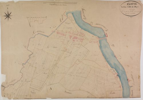 Poitte, section A, le Village, feuille 1.