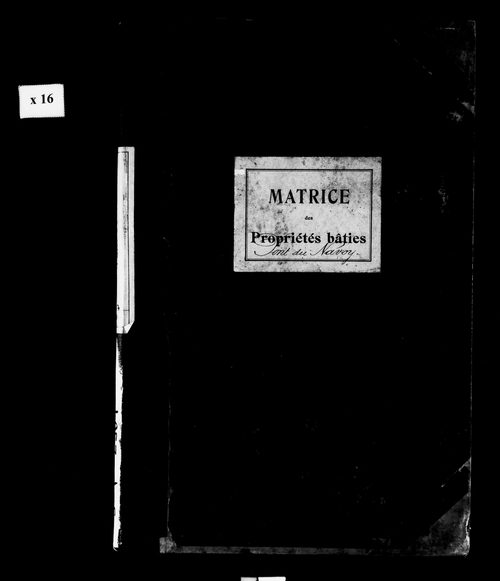 Matrice des propriétés bâties.