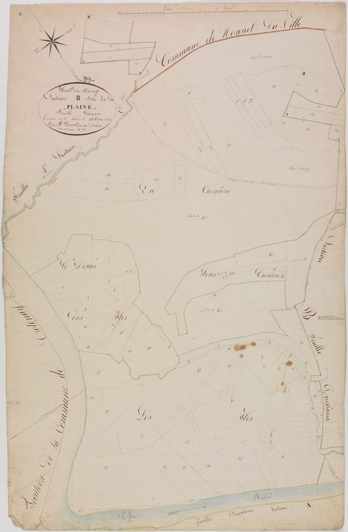 Pont-du-Navoy, section B, la Plaine, feuille 1.